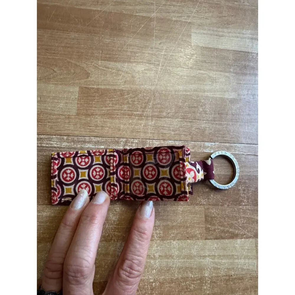 Vera Bradley Limited Edition Medallion Photo Clip Ring Key Fob.